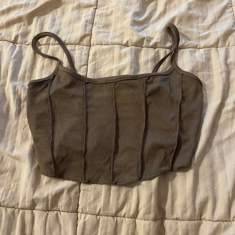 Brown crop top